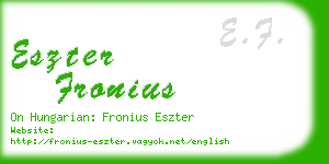 eszter fronius business card
